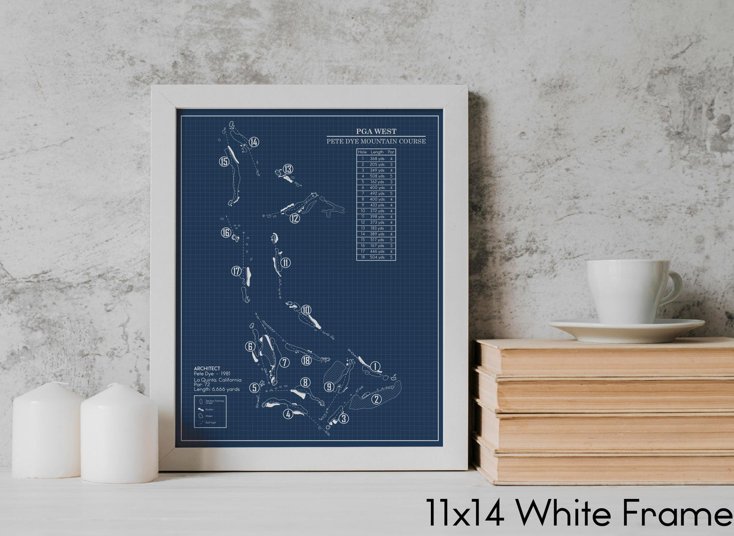 PGA West Pete Dye Mountain Course Blueprint (Print)