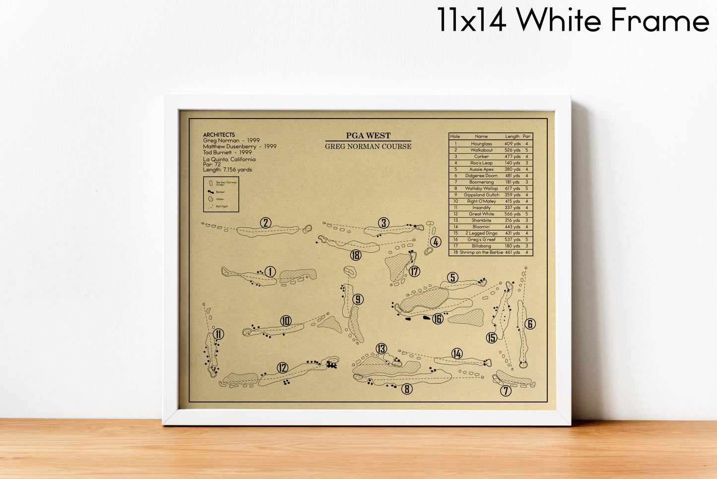 PGA West Greg Norman Course Outline (Print)