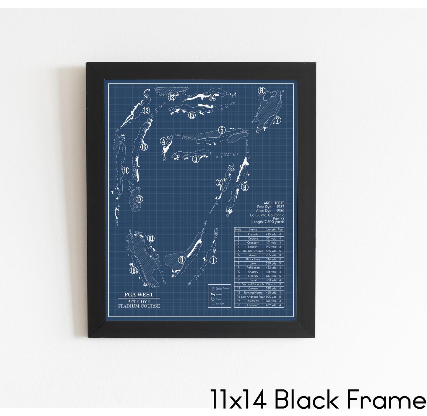 PGA West Pete Dye Stadium Course Blueprint (Print)