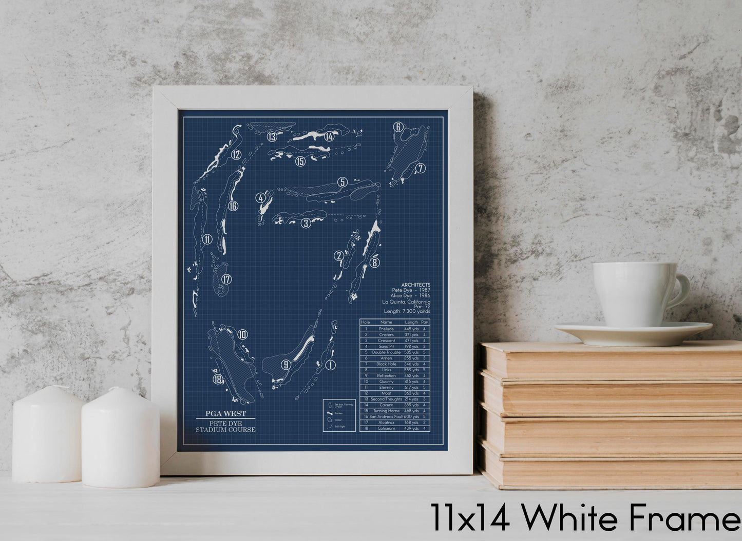 PGA West Pete Dye Stadium Course Blueprint (Print)