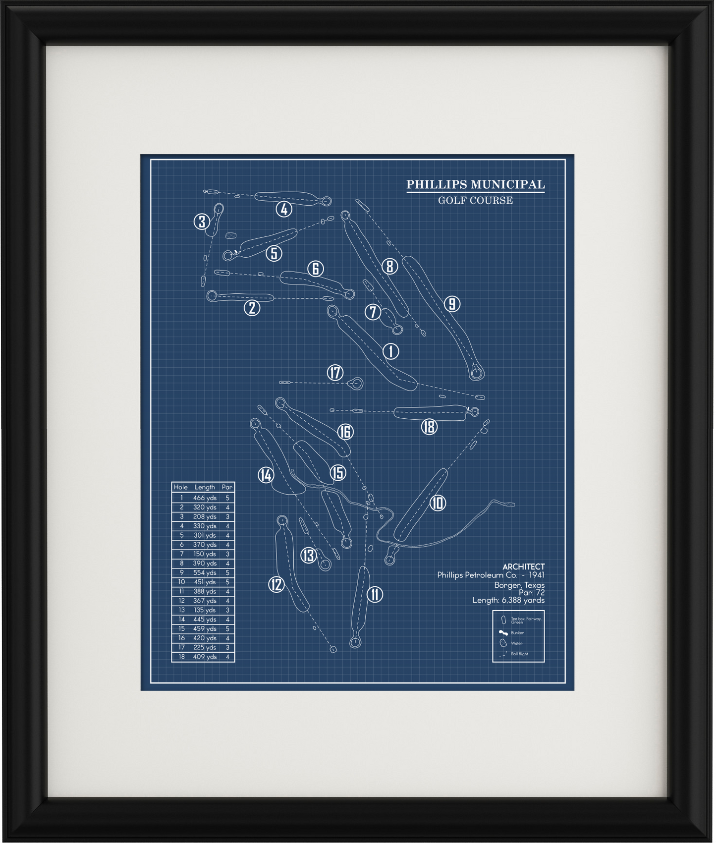 Phillips Municipal Golf Course Blueprint (Print)