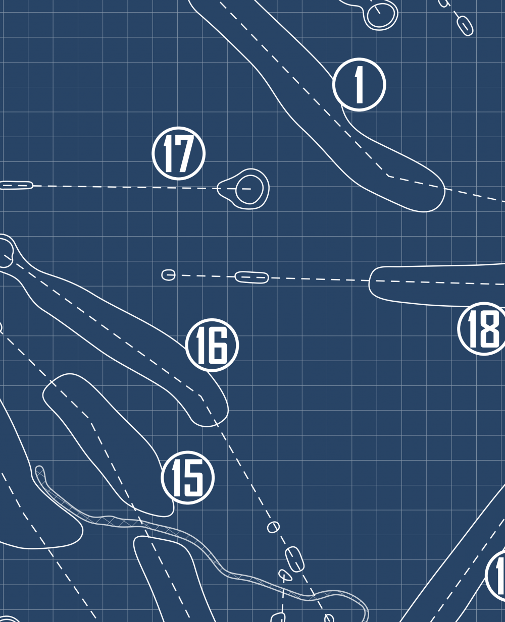 Phillips Municipal Golf Course Blueprint (Print)