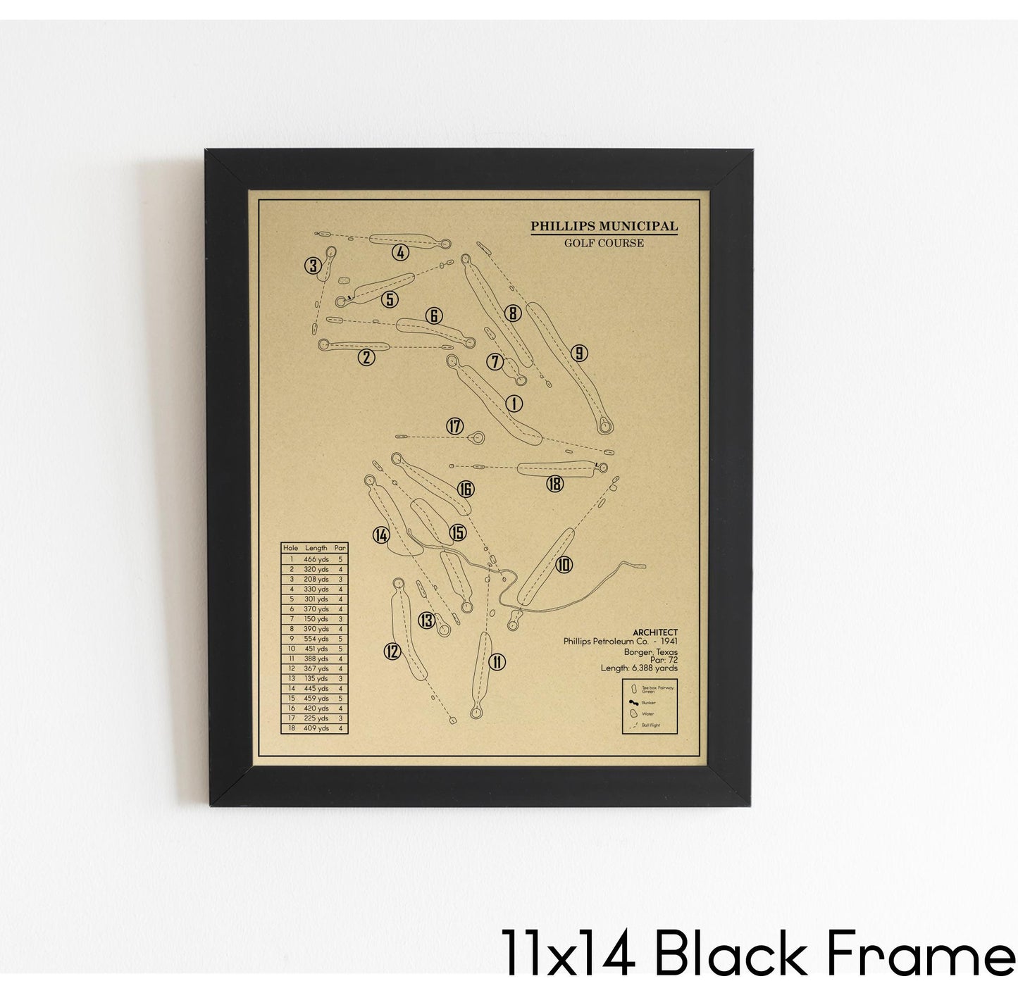 Phillips Municipal Golf Course Outline (Print)
