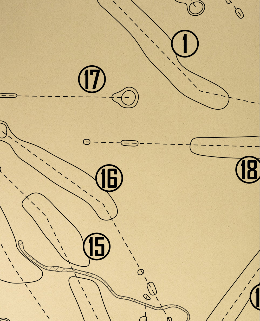 Phillips Municipal Golf Course Outline (Print)