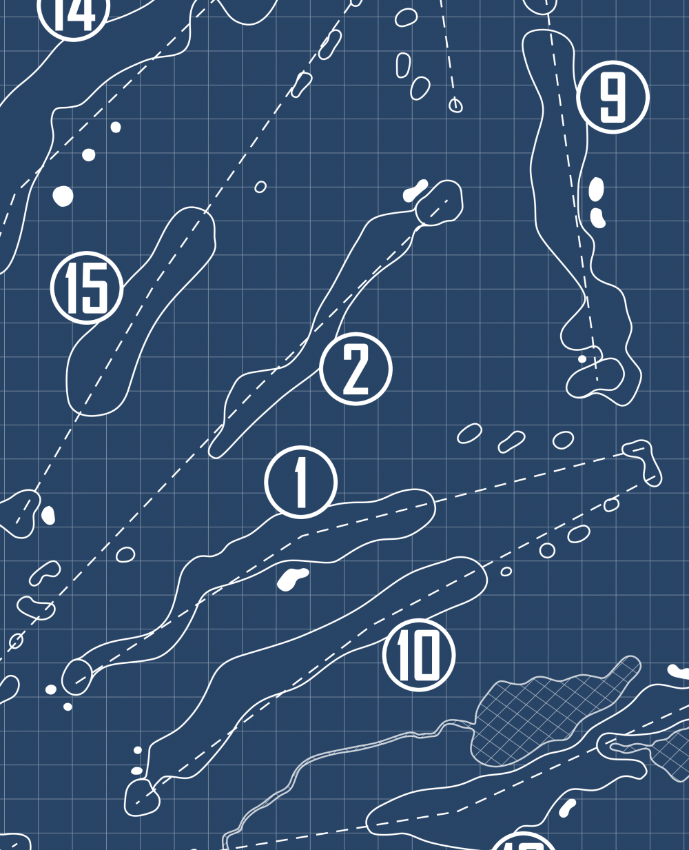 Pilgrim's Oak Golf Course Blueprint (Print)