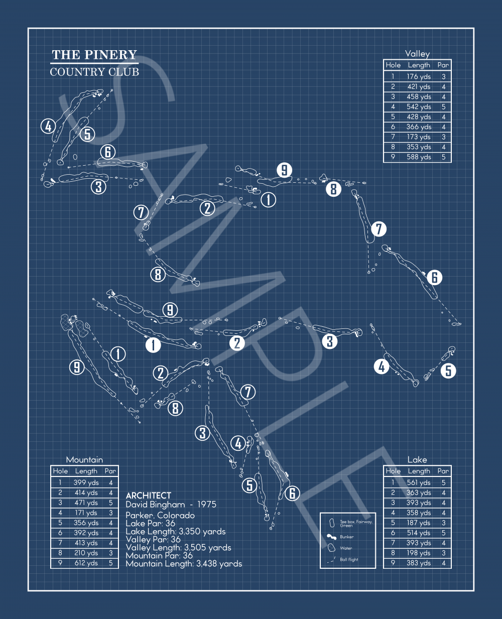 The Pinery Country Club Blueprint (Print)