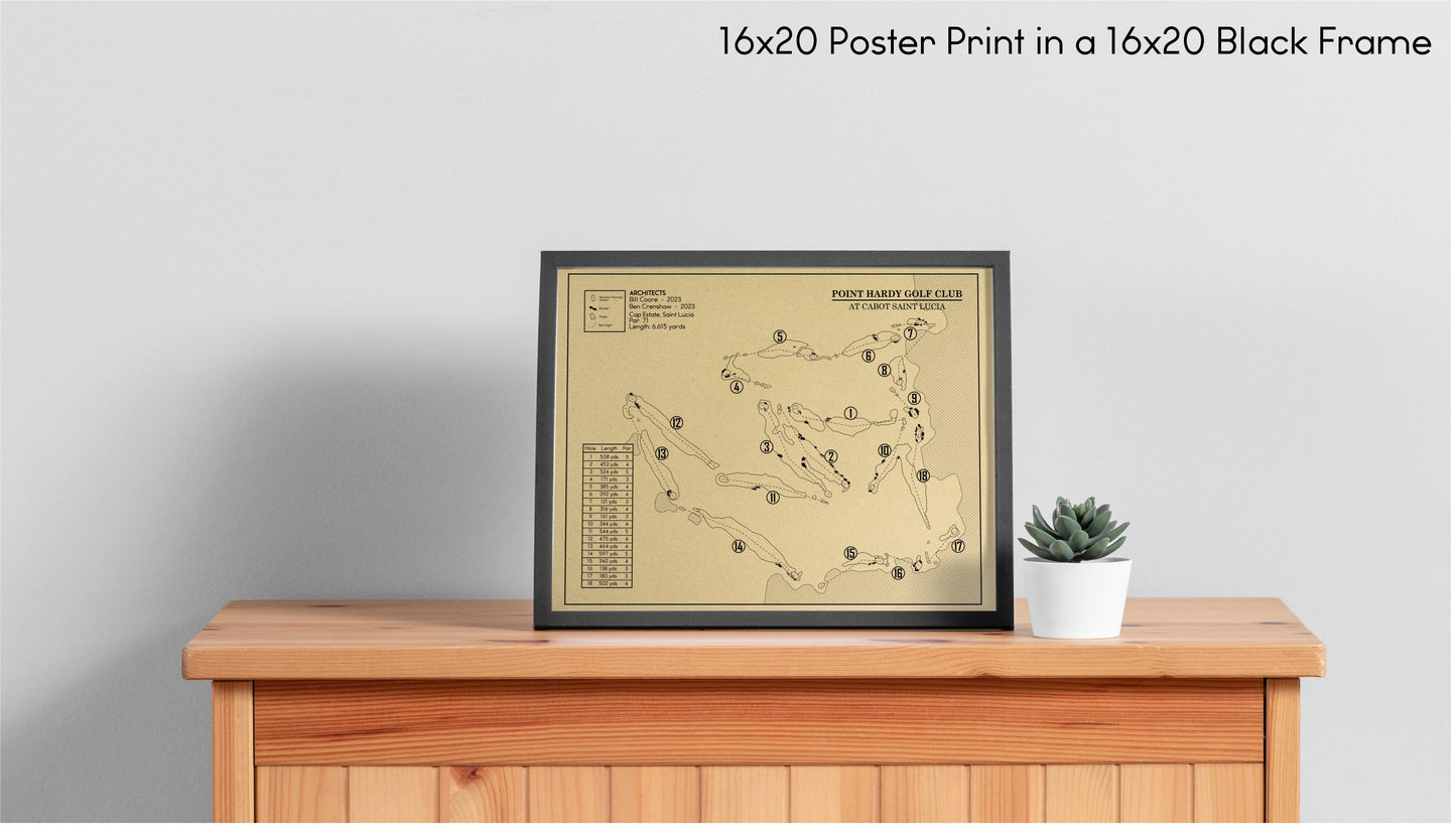 Point Hardy Golf Club at Cabot Saint Lucia Outline (Print)
