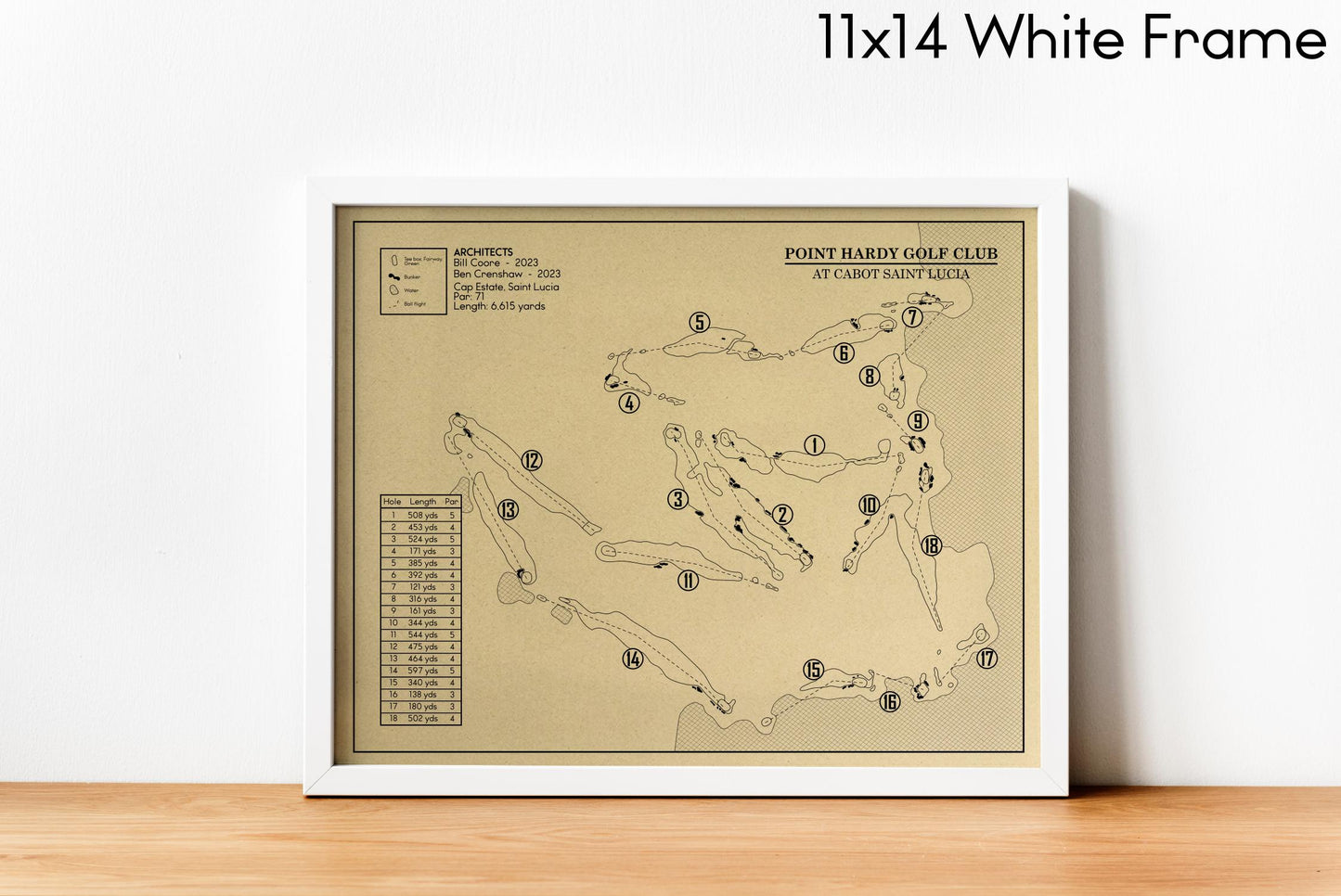 Point Hardy Golf Club at Cabot Saint Lucia Outline (Print)