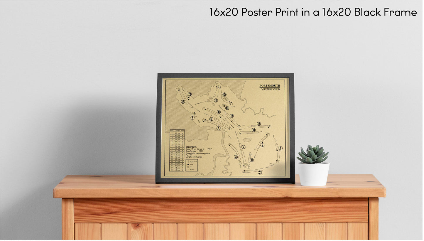 Portsmouth Country Club Outline (Print)