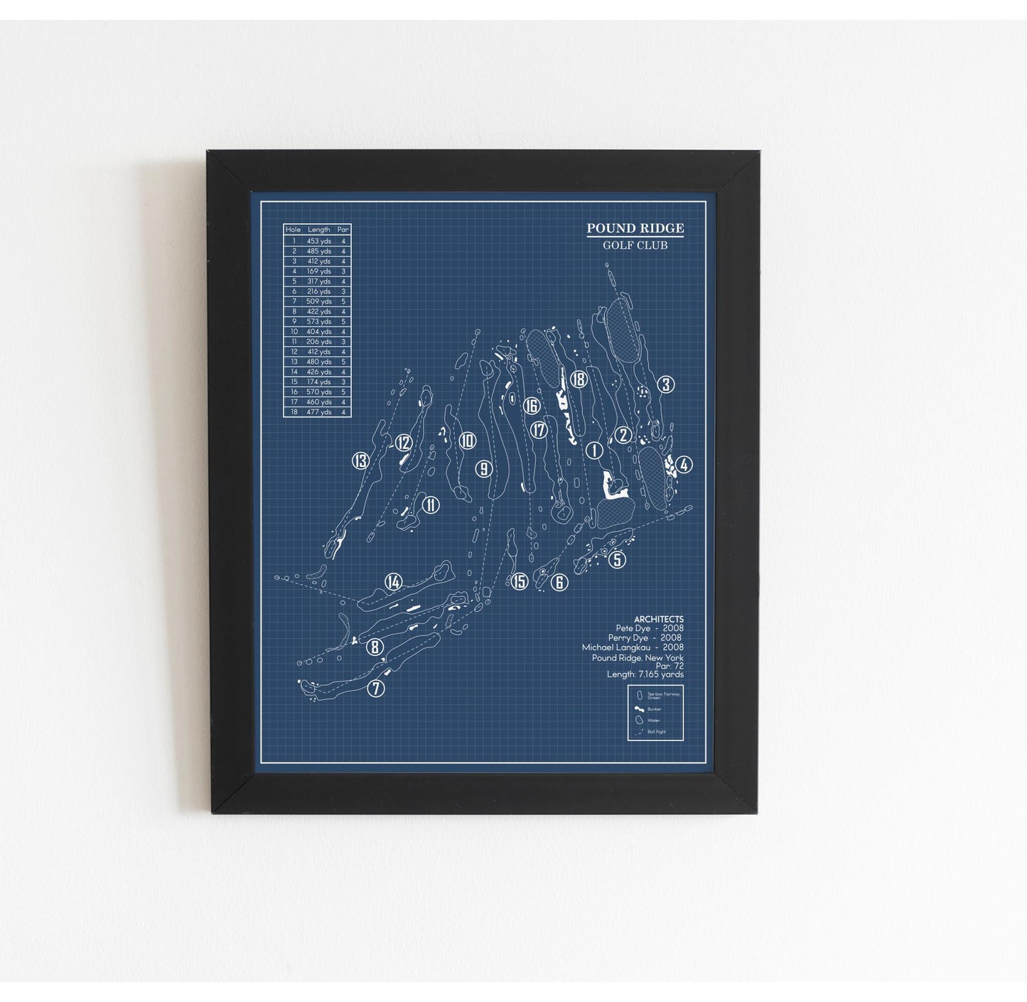Pound Ridge Golf Club Blueprint (Print)