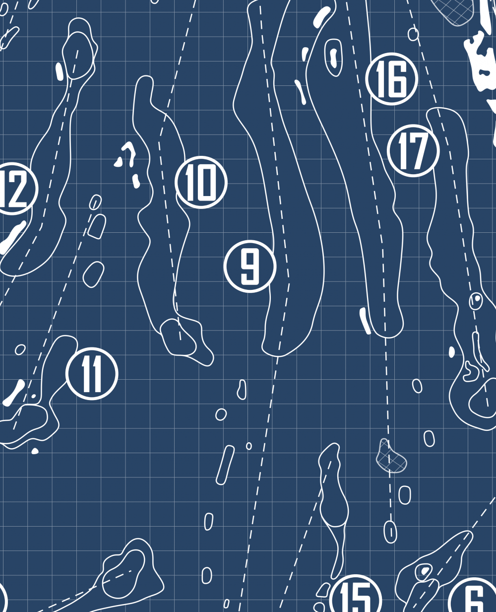 Pound Ridge Golf Club Blueprint (Print)