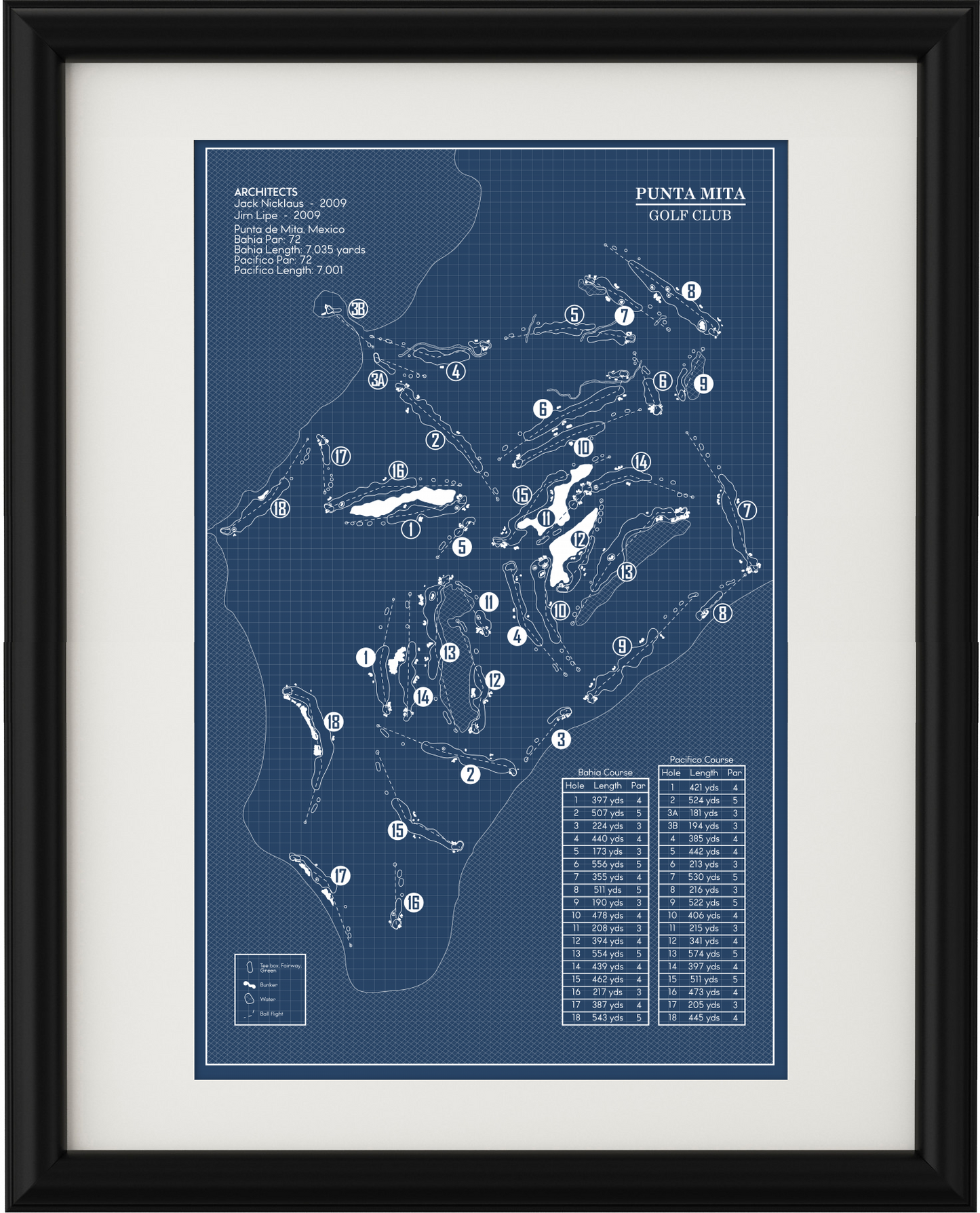 Punta Mita Golf Club Blueprint (Print)