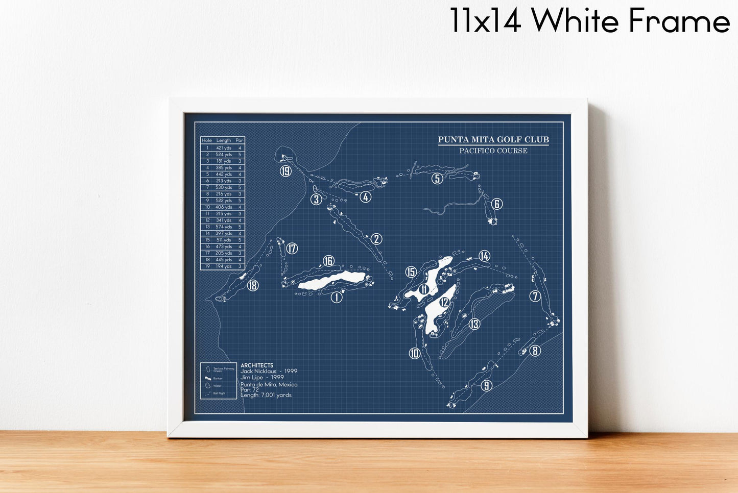 Punta Mita Golf Club Pacifico Course Blueprint (Print)