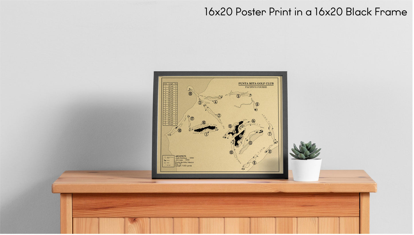 Punta Mita Golf Club Pacifico Course Outline (Print)