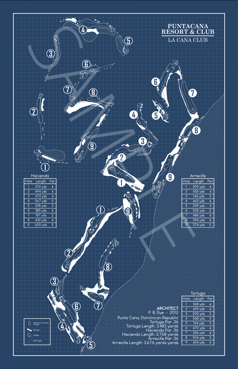 Puntacana Resort & Club - La Cana Club Blueprint (Print)