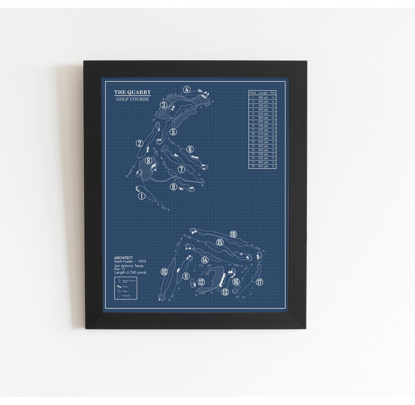 The Quarry Golf Course Blueprint (Print)