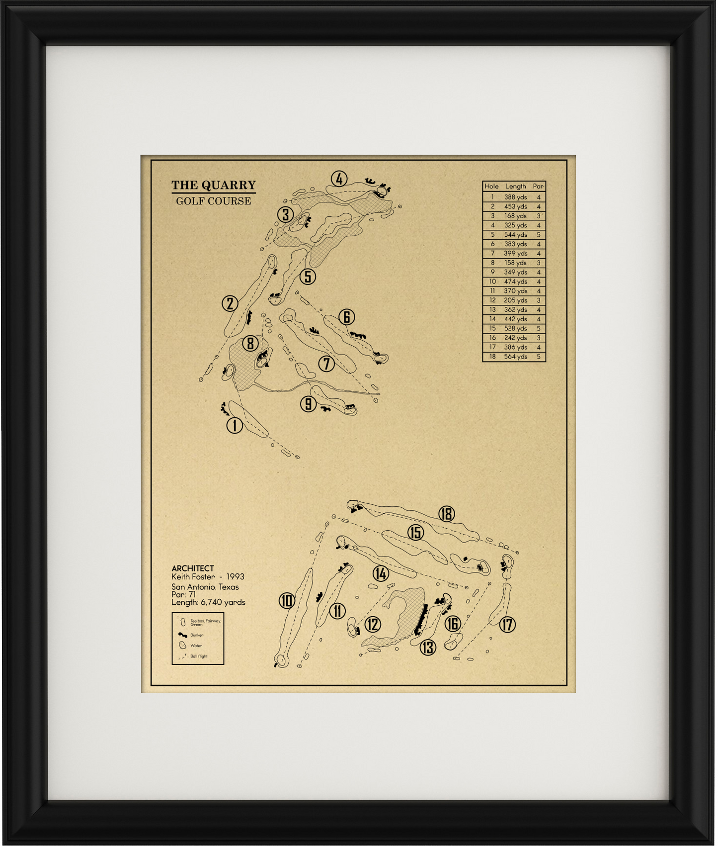 The Quarry Golf Course Outline (Print)