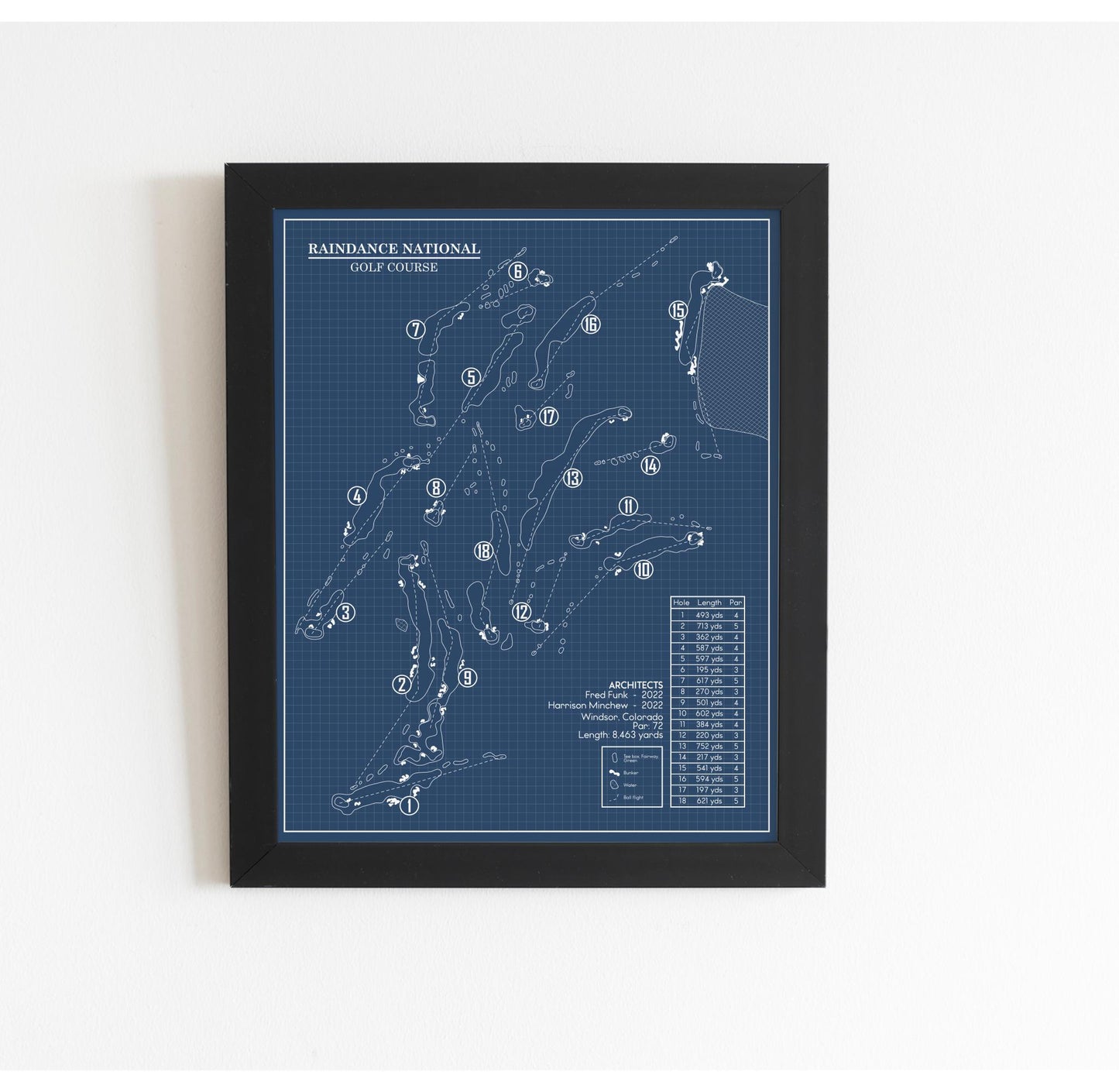 Raindance National Golf Course Blueprint (Print)