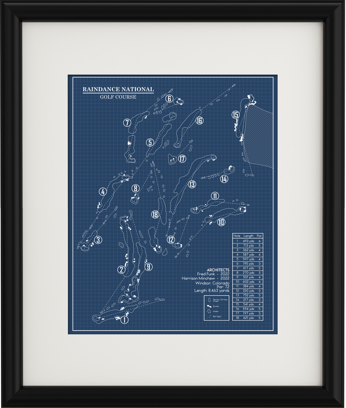 Raindance National Golf Course Blueprint (Print)