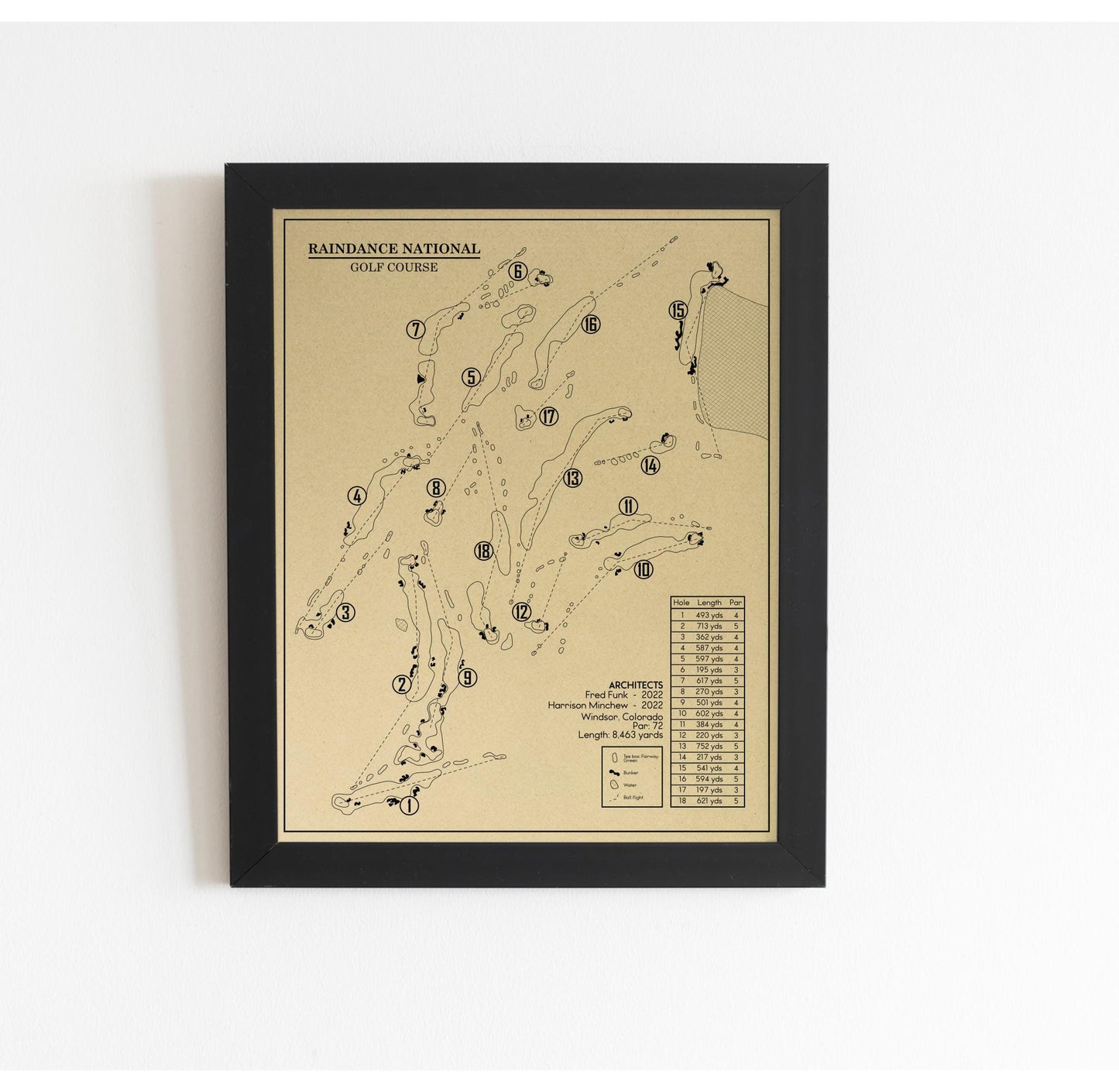 Raindance National Golf Course Outline (Print)