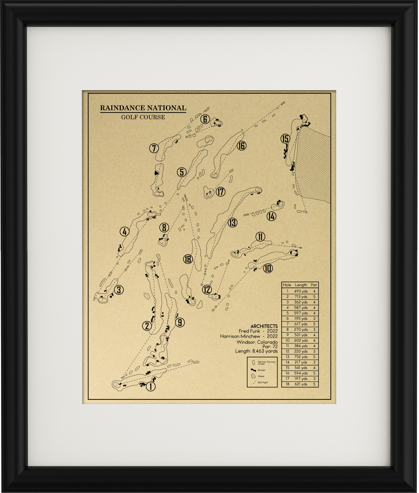 Raindance National Golf Course Outline (Print)