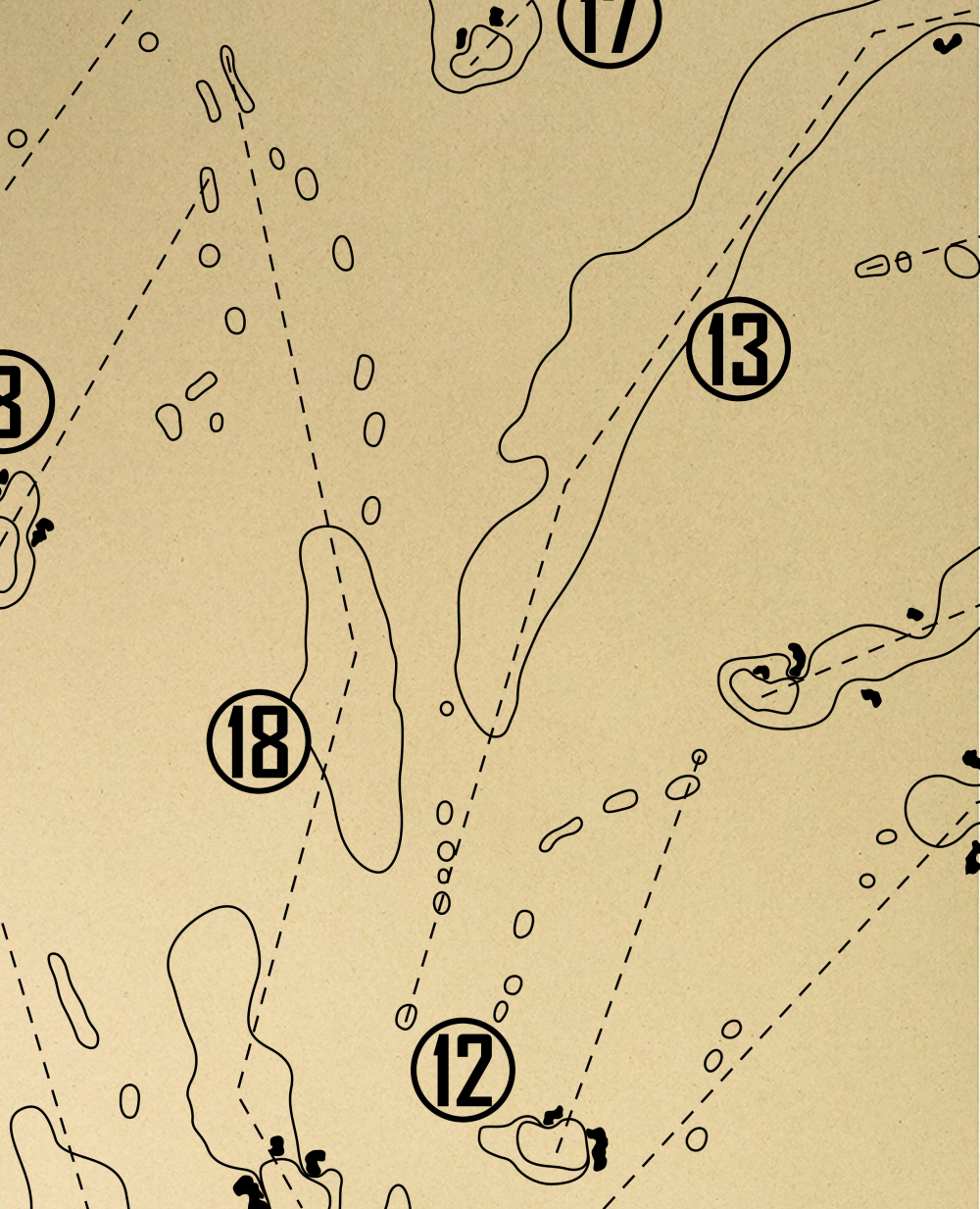 Raindance National Golf Course Outline (Print)