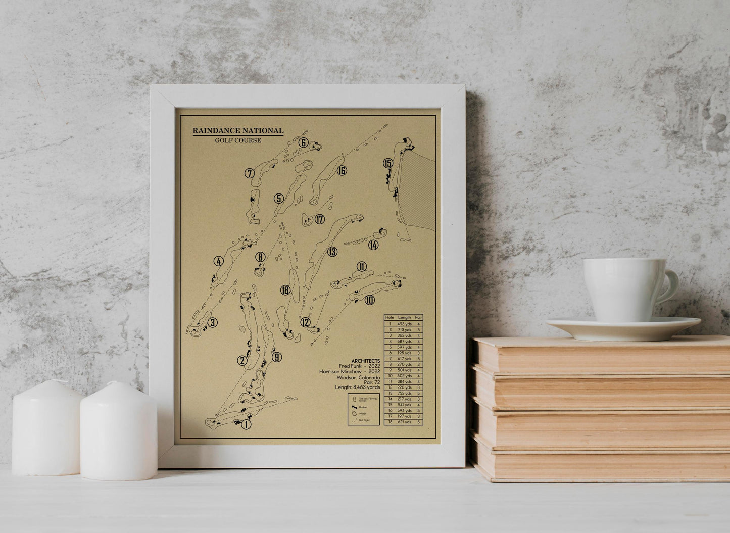 Raindance National Golf Course Outline (Print)
