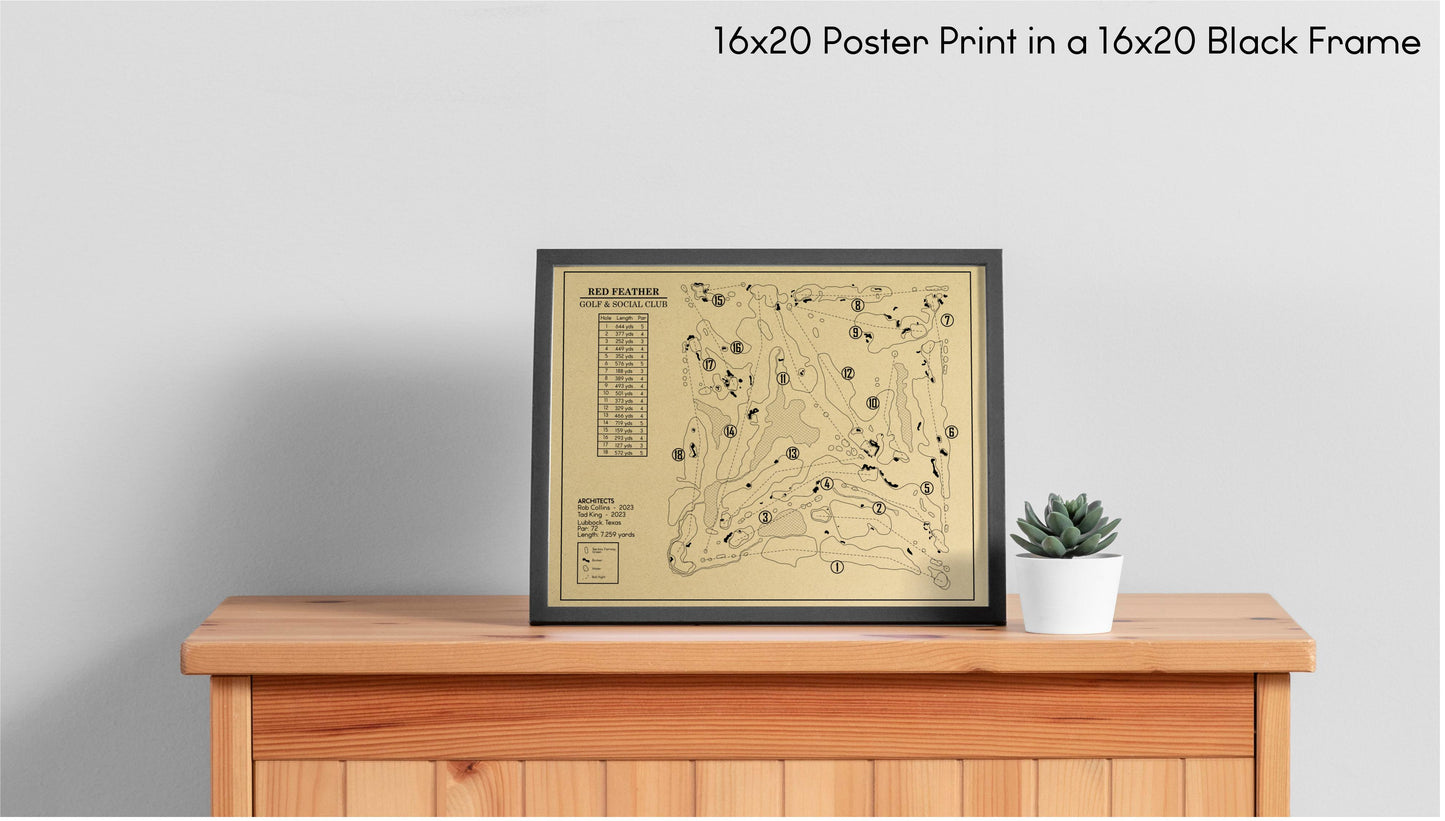 Red Feather Golf & Social Club Outline (Print)
