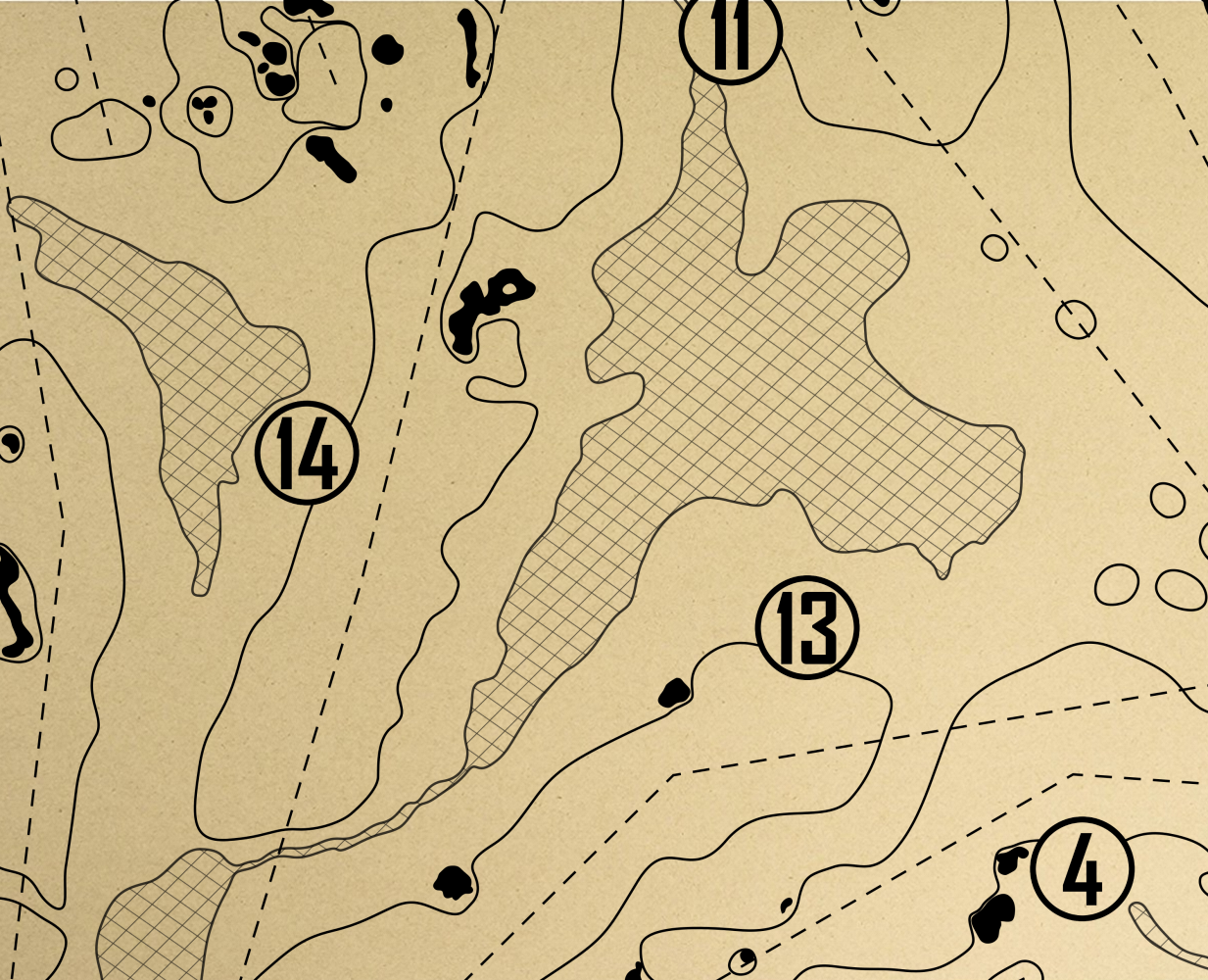 Red Feather Golf & Social Club Outline (Print)
