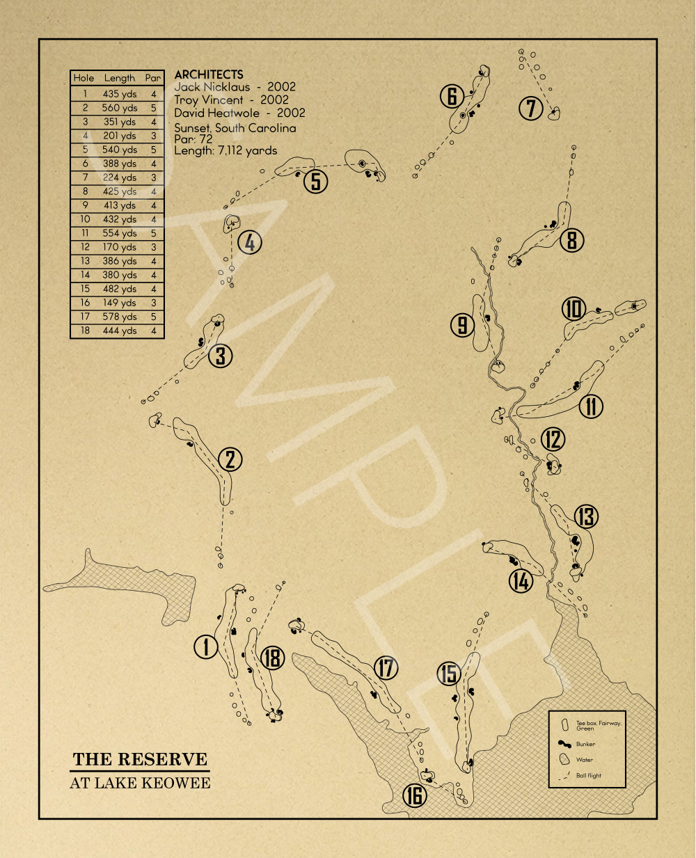 The Reserve At Lake Keowee Outline (Print)