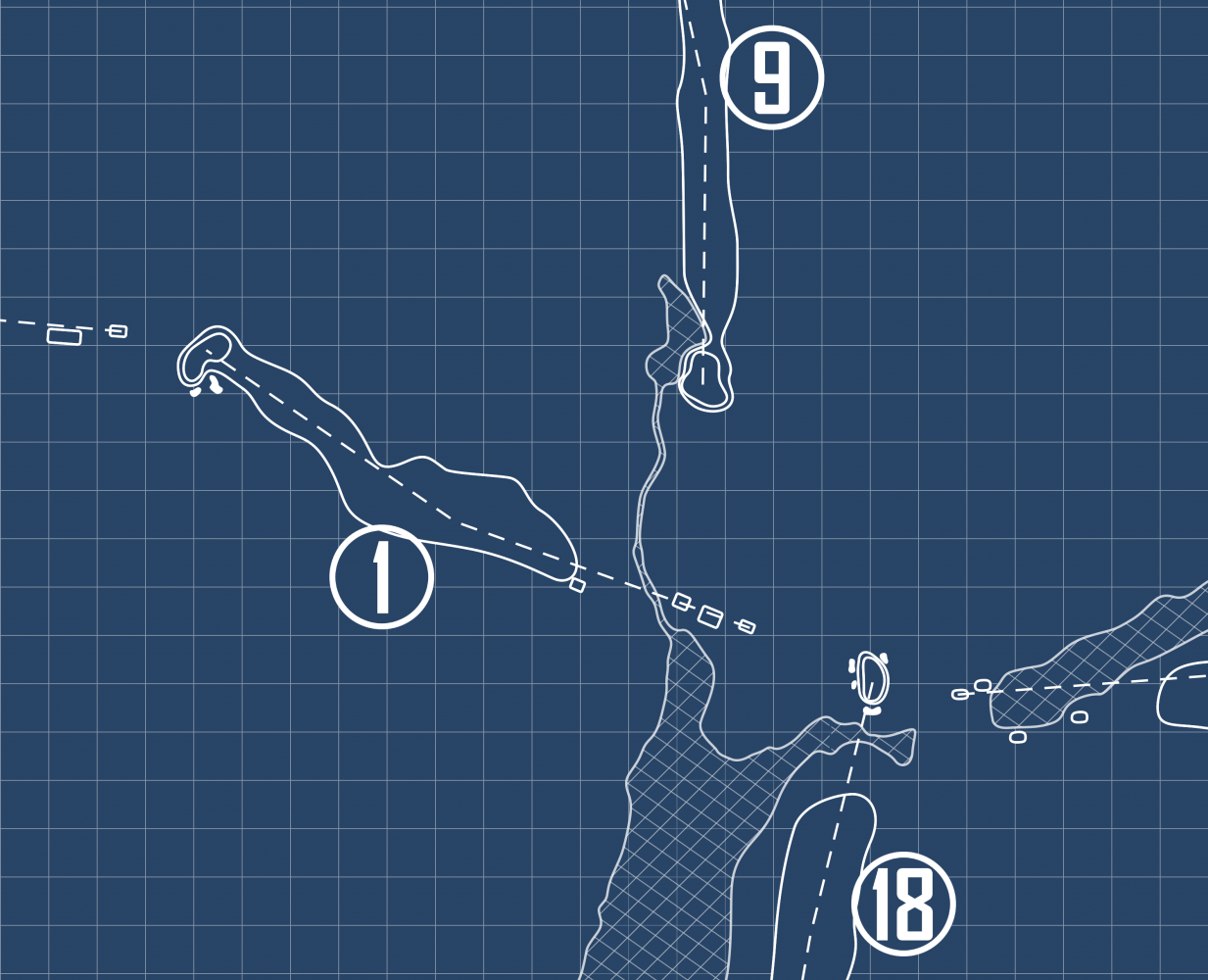 Reynolds Lake Oconee Landing Course Blueprint (Print)