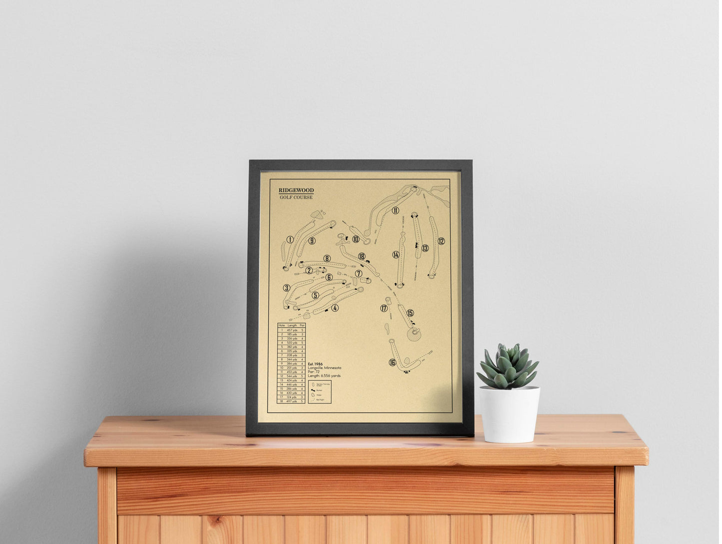 Ridgewood Golf Course Outline (Print)