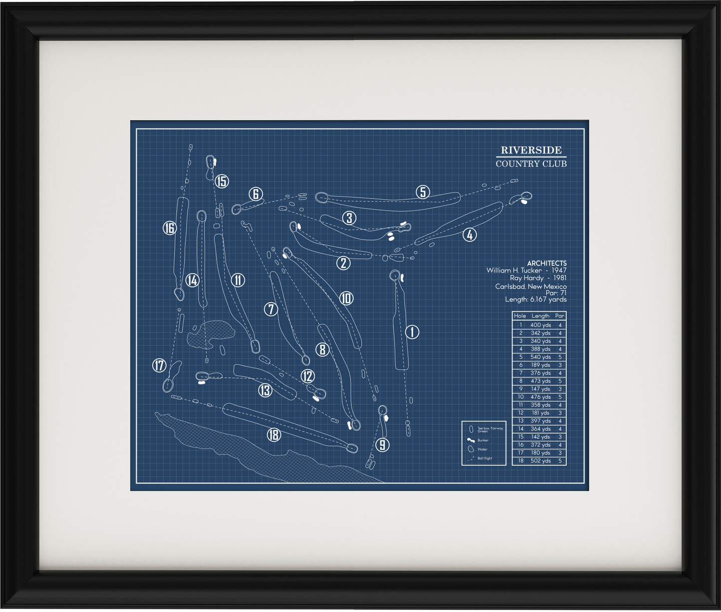 Riverside Country Club Blueprint (Print)