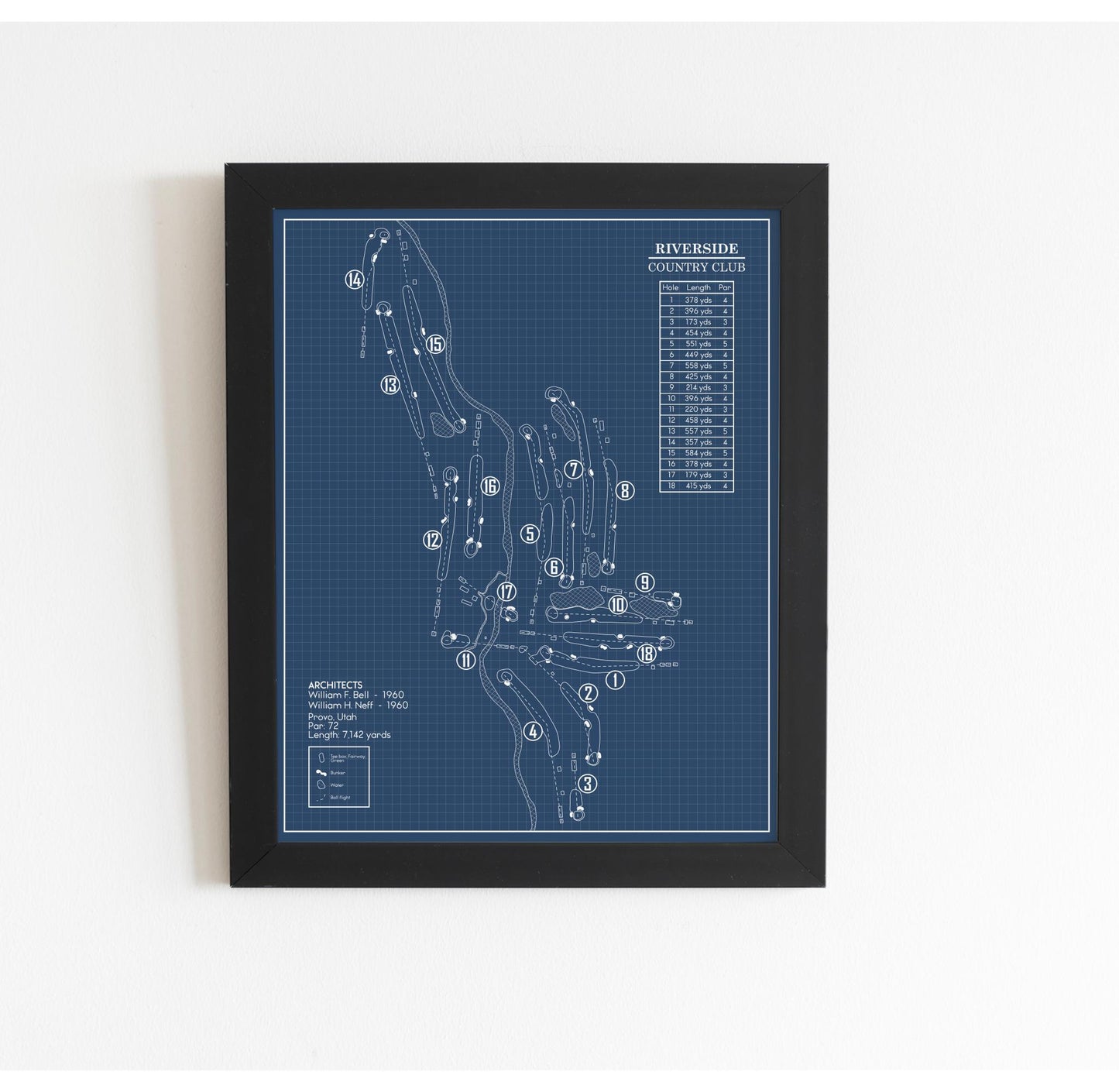 Riverside Country Club Blueprint (Print)