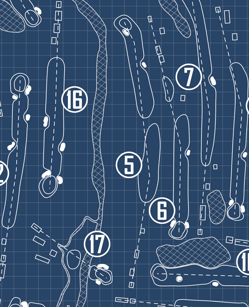 Riverside Country Club Blueprint (Print)