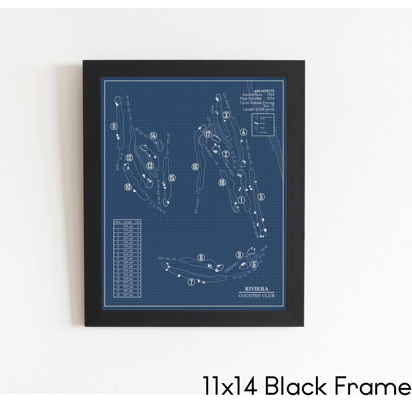 Riviera Country Club Blueprint (Print)