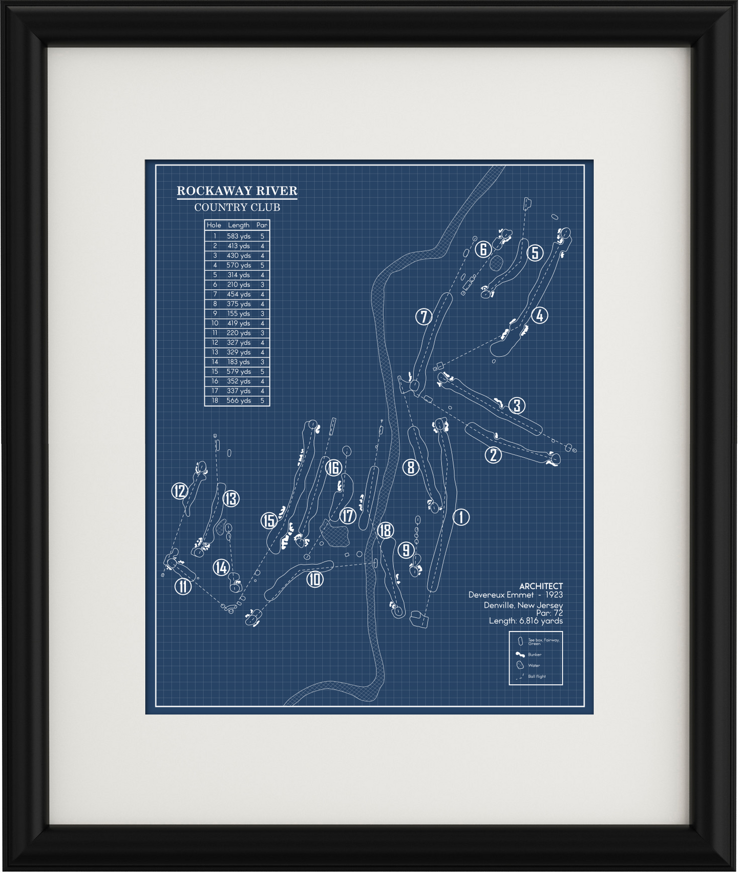 Rockaway River Country Club Blueprint (Print)