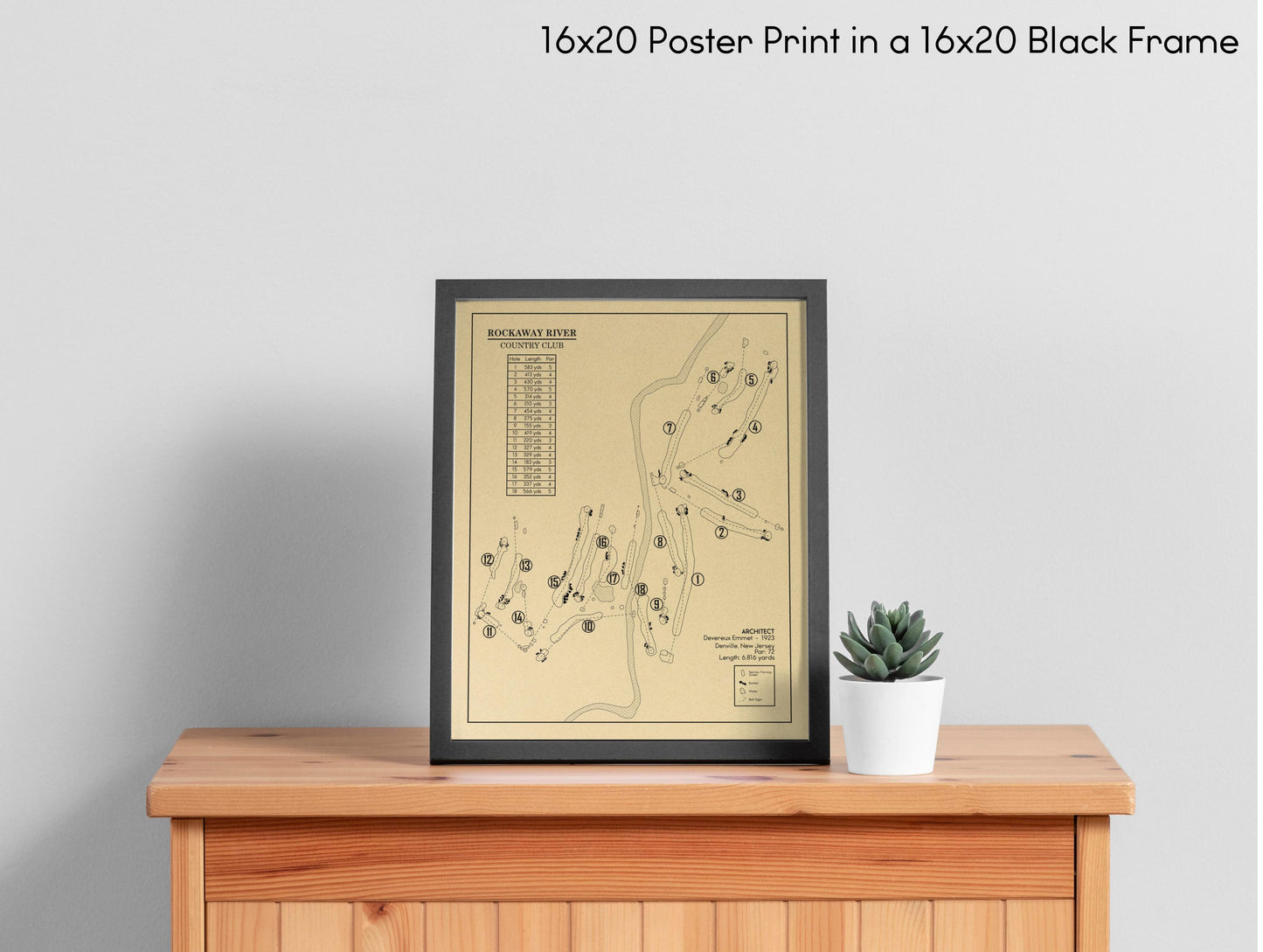 Rockaway River Country Club Outline (Print)