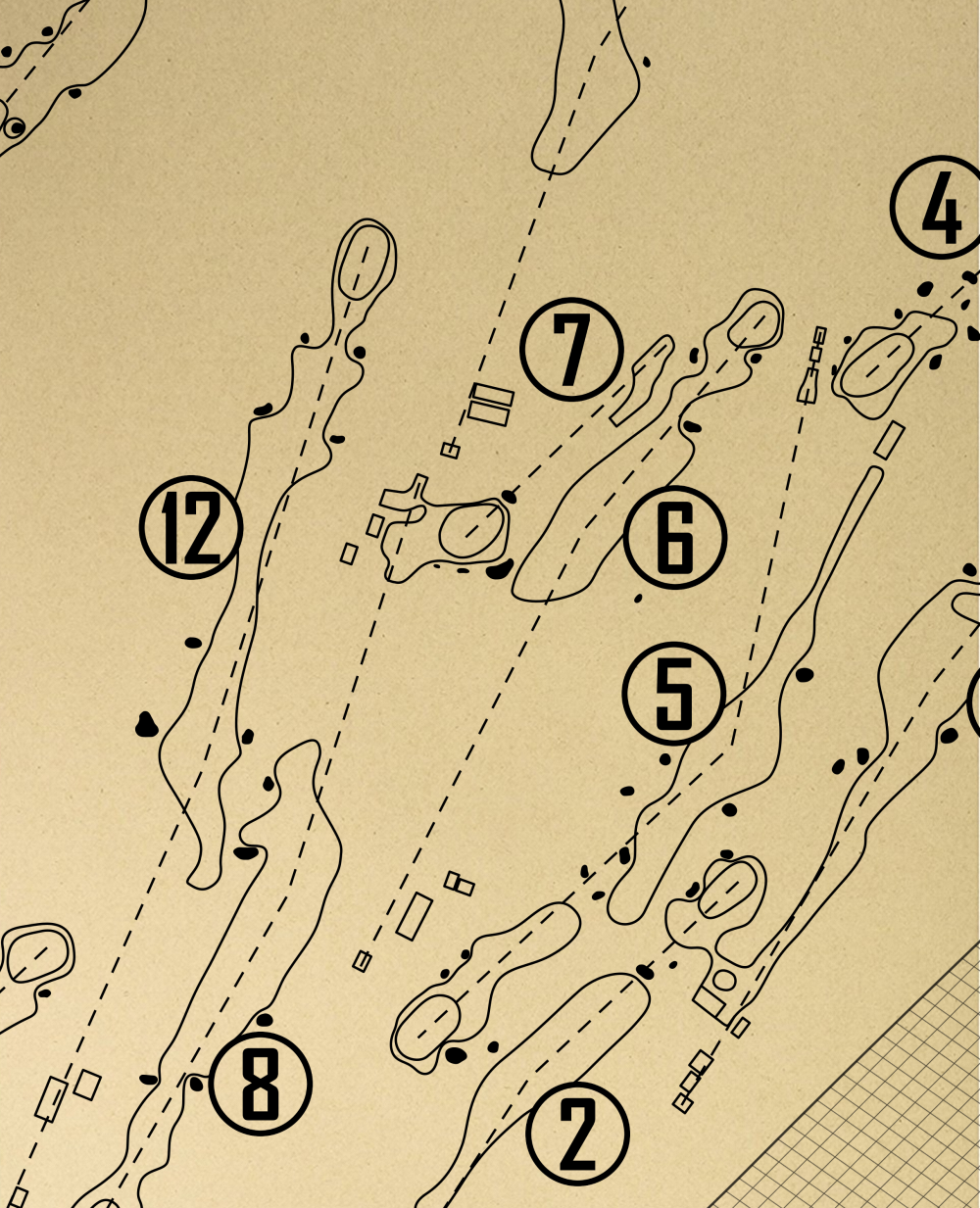 Royal County Down Golf Club Championship Course Outline (Print)