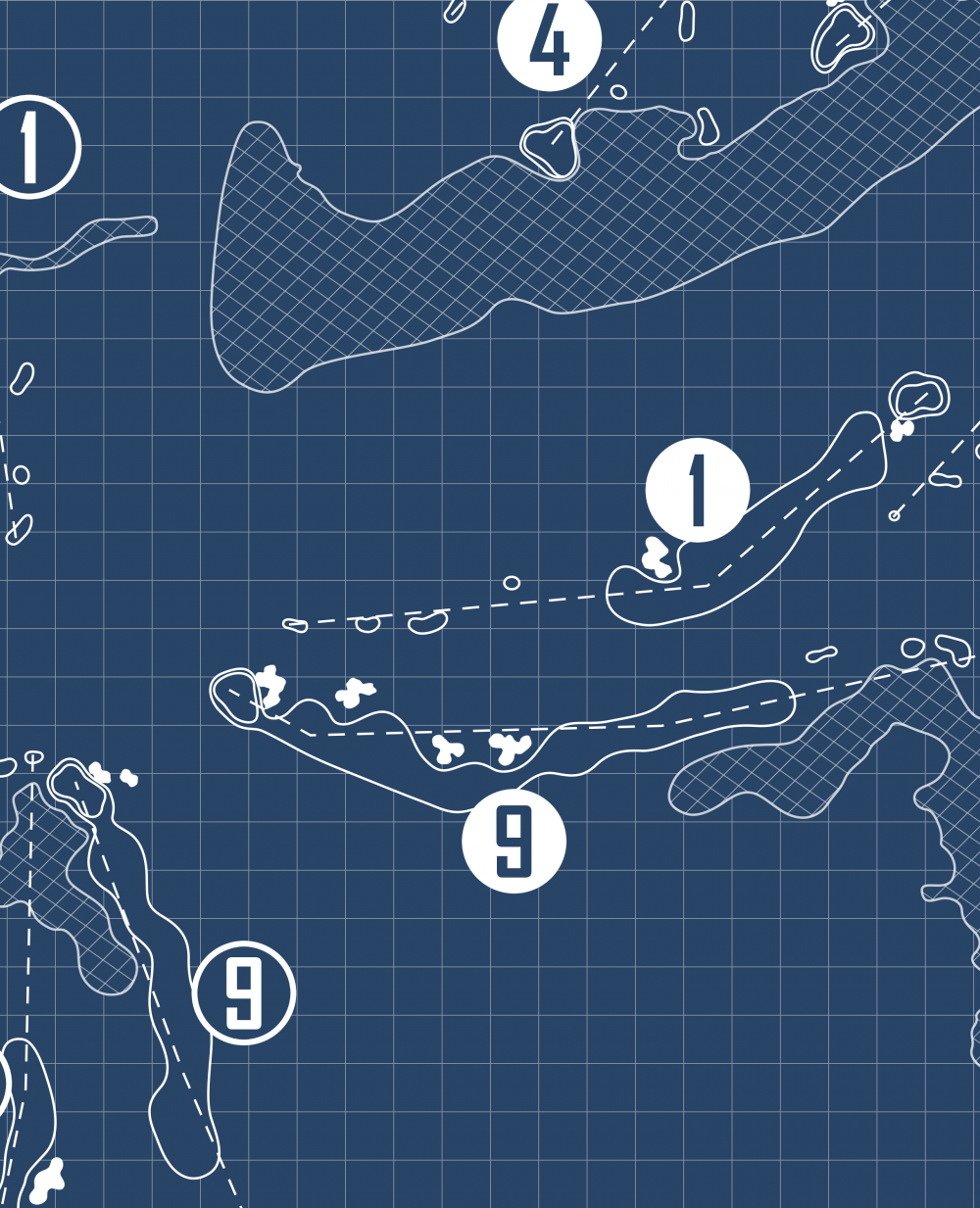 RTJ Golf Trail Highland Oaks Course Blueprint (Print)