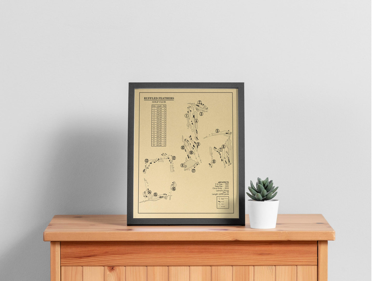 Ruffled Feathers Golf Club Outline (Print)