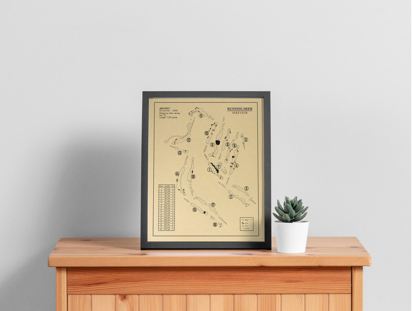 Running Deer Golf Club Outline (Print)