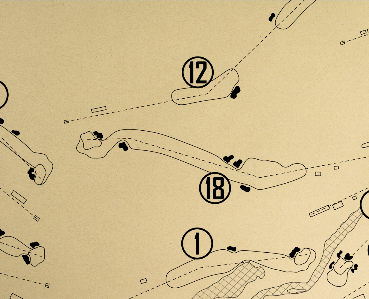 Saucon Valley Country Club Weyhill Course Outline (Print)
