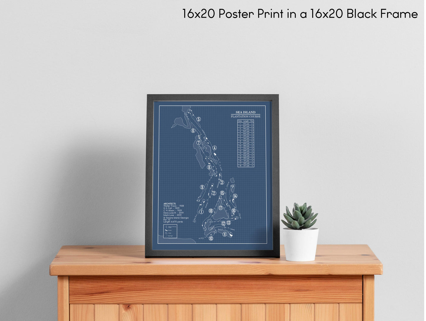 Plantation at Sea Island Golf Club Blueprint (Print)
