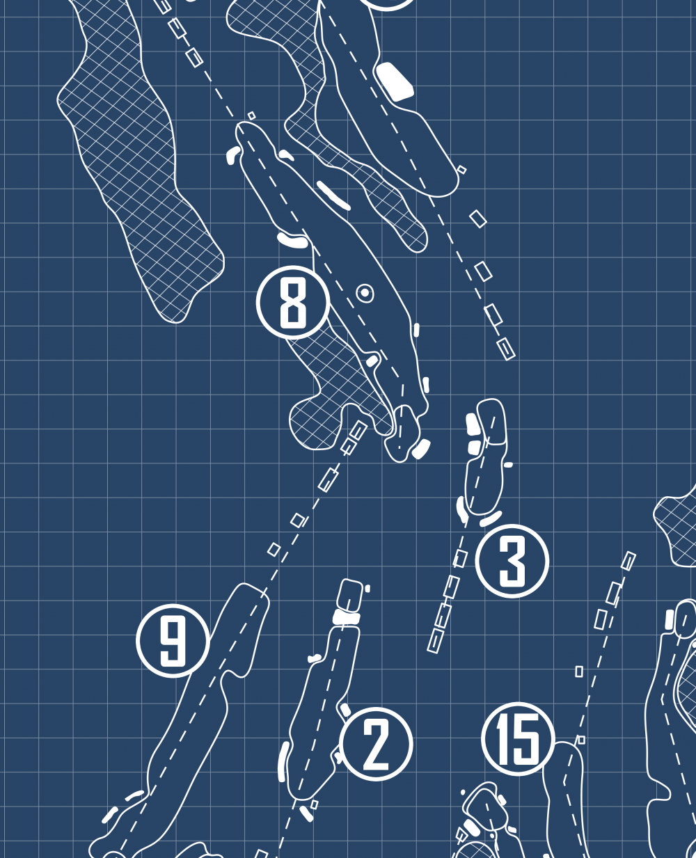Plantation at Sea Island Golf Club Blueprint (Print)