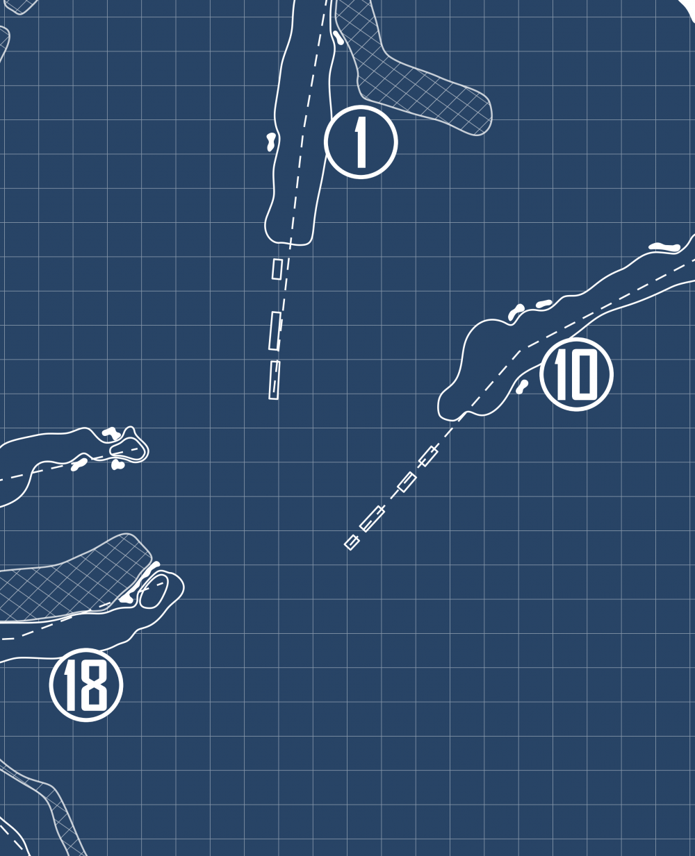 Retreat at Sea Island Golf Club Blueprint (Print)