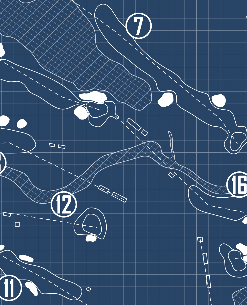 Seaside at Sea Island Golf Club Blueprint (Print)
