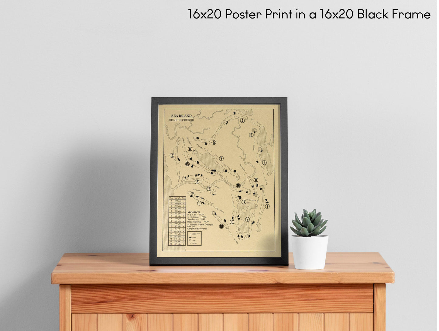 Seaside at Sea Island Golf Club Outline (Print)