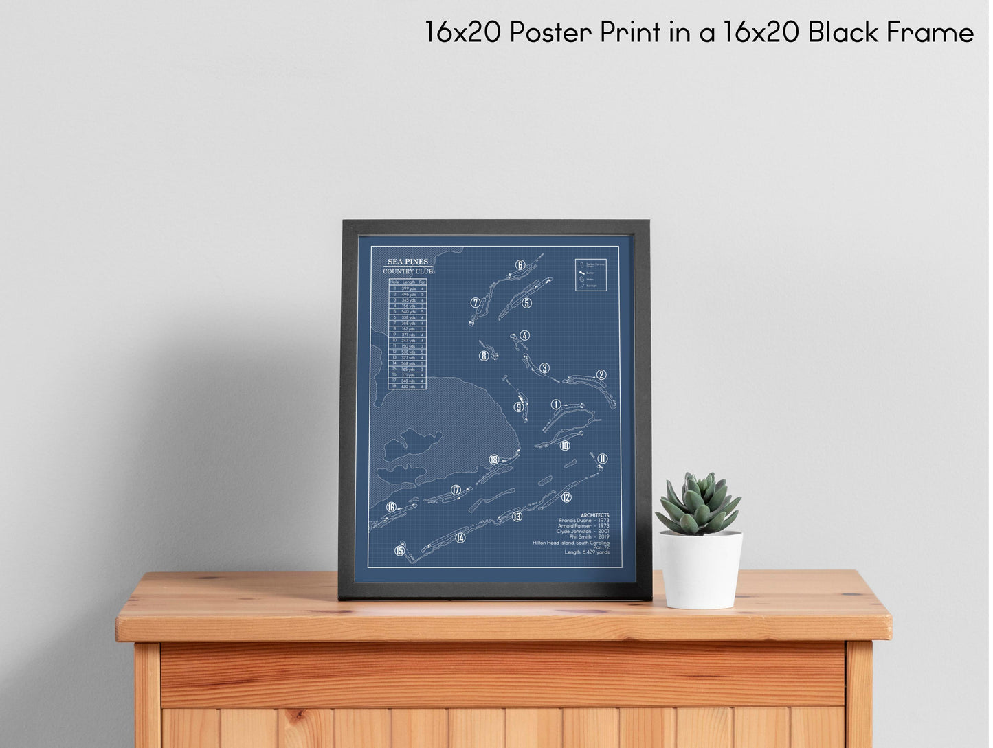 Sea Pines Country Club Blueprint (Print)