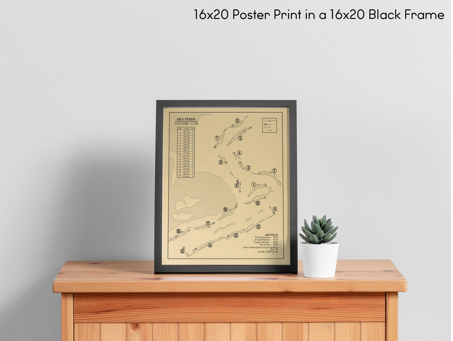 Sea Pines Country Club Outline (Print)